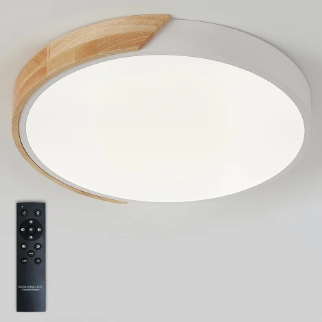 Потолочный светильник светодиодный Natali Kovaltseva Scandinavian LED LAMPS 81181 с пультом ДУ, моб. приложением 120W, белый, LED