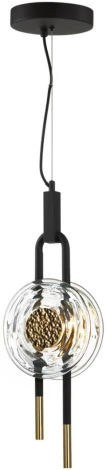 Подвесной светильник Odeon Light Magnet 5407/12L черный/золотой/металл/стекло LED 12W 3000K 1005Лм (220V, на проводе, круглые)