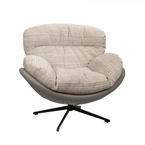 Кресло BLISS серый, экокожа, шенилл Bradex Home FR 1069