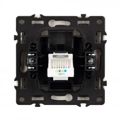 Механизм телефонной розетки SCT-NOBE-MTL1-SFPL-GD (RJ-11, 4C) (Arlight, Золотой песок) 054302