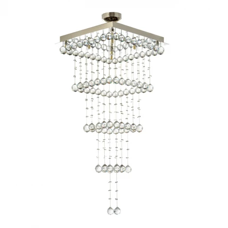 Потолочная хрустальная люстра на штанге Dio D'Arte Tesoro Nickel H 1.4.50.107 N (220V)