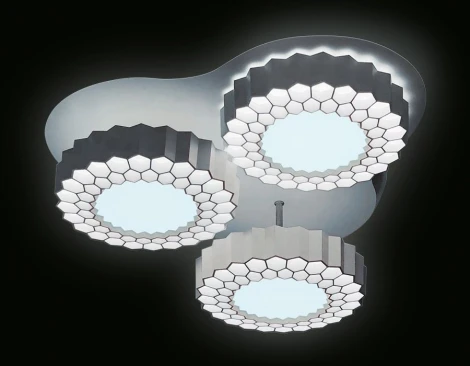 Потолочная люстра Ambrella Orbital Hi-tech FH12/3 WH 96W D500