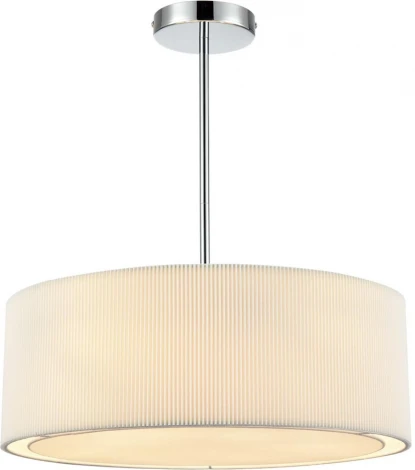 Потолочная люстра на штанге Lumion Zigrisa 8110/5 хром/белый, металл/текстиль E14 5*40W 220V (круглые)