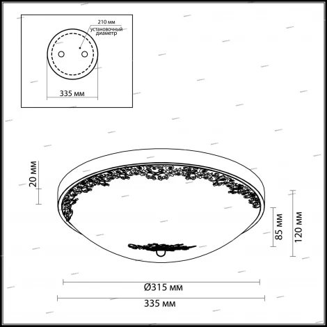 Настенно-потолочный светильник Odeon Light Alesia 2676/5C