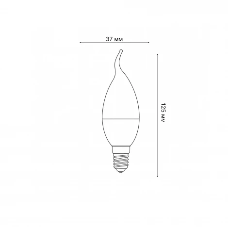 Лампочка светодиодная Volpe LED-CW37-SLS LED-CW37-6W/4000K/E14/FR/SLS