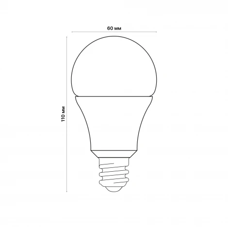 Лампочка светодиодная груша белая E27 9W 4000K Uniel LED-A60-9W/4000K/E27/FR/RA95 PLK01WH