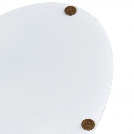 Стол приставной овальный МеталлАрт М015 белый мрамор/белый Mebelik 009512