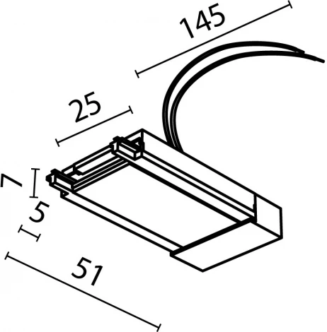 Ввод питания накладной белый Maytoni Accessories for tracks Radity TRA084B-11W (48V)