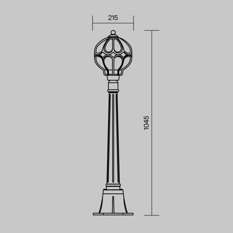 Наземный фонарь Maytoni Via O023FL-01G (220V, шар, IP44)