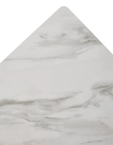 Стол ТИК ТАК 90 цвет Белый мрамор активный, керамика / Черный каркас M-City 64585