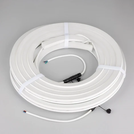Светодиодная лента герметичная MOONLIGHT-PRO-SIDE-X360-20x20mm 24V RGB (12 W/m, IP67, 10m, wire x2) (Arlight, Вывод боковой) 054983
