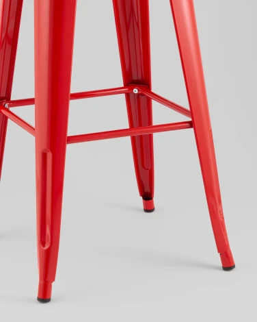 Стул барный TOLIX красный глянцевый KD Stool Group УТ000042109