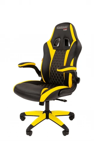 Кресло Chairman game 15 Россия экокожа черный/желтый 7213479