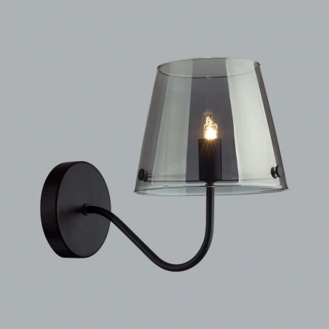 Бра Lumion Smoky 6570/1W черный/дымчатый/металл/стекло G9 1*20W 220V