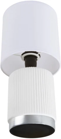 Настольная лампа Lumion Kaisa 8178/1T белый, керамика/текстиль E14 1*40W 220V (выключатель, круглые)