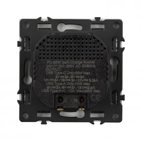 Розетка тип A+C софт-тач кашемир ARL NOBE USB SCT-MUAC-SFPL-FC-CA (65W, QC3) (Arlight,) 059446(1)