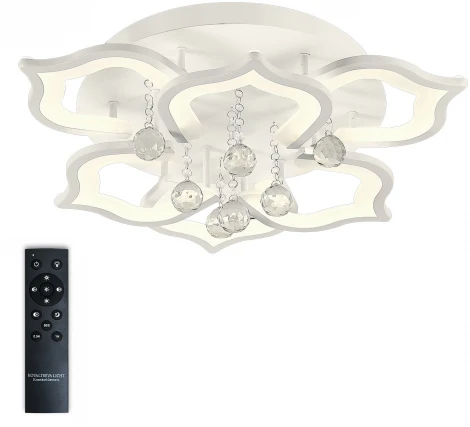 Потолочная люстра ярусная Natali Kovaltseva HIGH-TECH LED LAMPS 82028 (регулировка яркости, 220V, пульт управления, цветы)