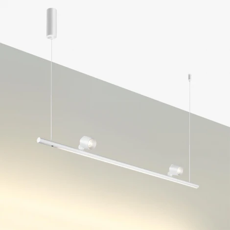 Светильник подвесной диммируемый (сенсер) Novotech Fermo 359308 OVER белый LED 14W+14W 4000K 220V (регулировка яркости, сенсорный выключатель, на тросе)