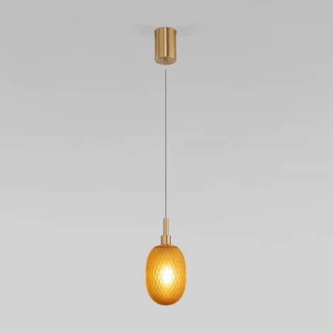 Подвесной светильник Eurosvet Pineapple 50266/1 янтарный (220V, на проводе)