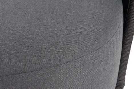 "Монтелла" диван 3-местный плетеный из роупа, каркас алюминий темно-серый (RAL7024) муар, роуп темно-серый круглый, ткань темно-серая 027 4SIS MONT-S-3-001 RAL7024 Mua D-grey(D-gray027)