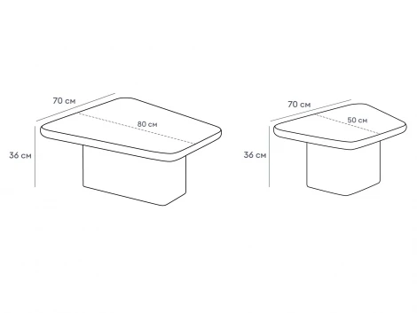 Набор журнальных столиков Beto ОГОГО Обстановочка! (МДФ/Белый,Бежевый) арт.940339