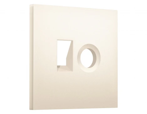 Лицевая панель SIGMA (Жемчужно-кремовый) для компьютерной/телефонной + TV розетки RJ-45/RJ-11 Ambrella Volt QUANT PRO SP2525