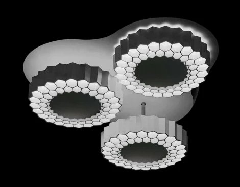 Потолочная люстра Ambrella Orbital Hi-tech FH12/3 WH 96W D500