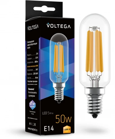 Светодиодная лампа Crystal Candle 5W 4000K E14 Voltega Candle E14 5W 7267