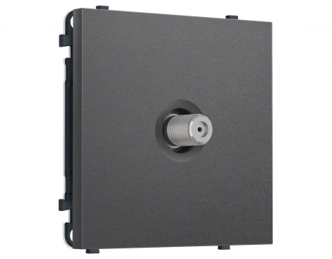 Комплект механизма ТВ-розетки SAT (Антрацит серый) Ambrella Volt QUANT PRO MS663050