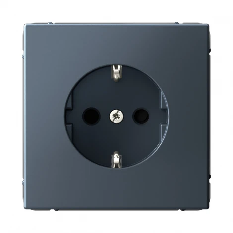 Розетка с заземлением и шторками (грифель) Systeme Electric GAL000745S