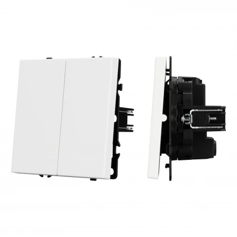 Выключатель перекрёстный ARL NOBE 2 кл софт-тач белый кварц SWT-MKX2-SFPL-WH (250V, 10A) (Arlight,) 061795(1)