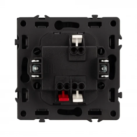 Выключатель проходной ARL NOBE 1 кл софт-тач черный оникс SWT-MKP1-SFPL-BK (250V, 10A) (Arlight,) 054246(1)