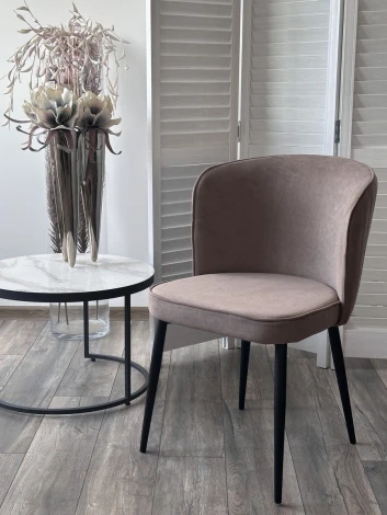 Стул МИЛАНО цвет B5 Капучино, велюр / черный каркас M-City 64753