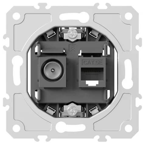 Механизм ТВ-розетки + Ethernet RJ-45 Donel DB DB36100