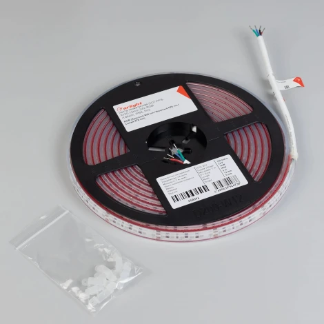 Светодиодная лента герметичная DOT-PFS-X120-12mm 24V RGB (14 W/m, IP68, 5m) (Arlight) 058096