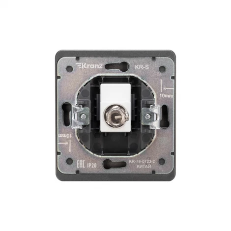 Розетка TV с/у титан Kranz Round KR-78-0723-2