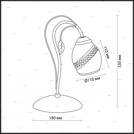 Интерьерная настольная лампа Odeon Light Kika 2459/1T