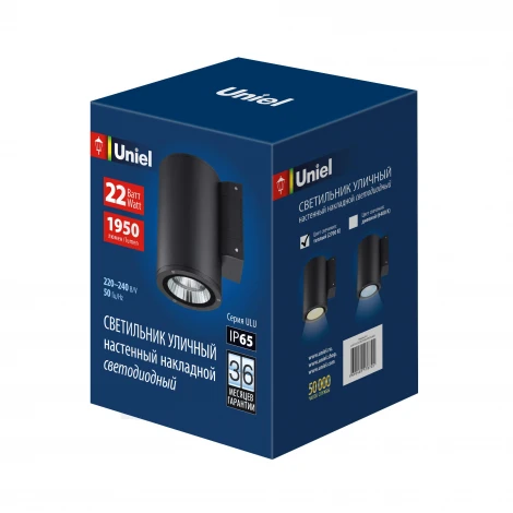 Архитектурная подсветка 2700K Uniel ULU-S21С-22W/2700K IP65 BLACK