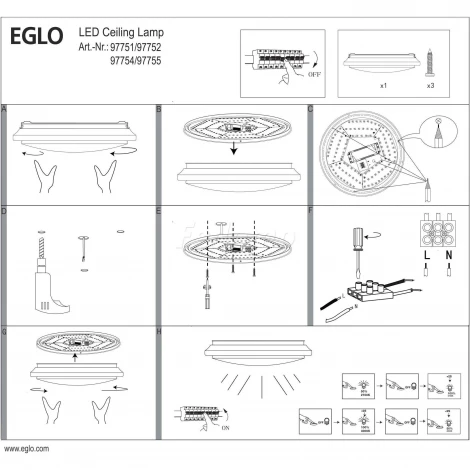 Потолочный светильник Eglo Competa 1-st 97754