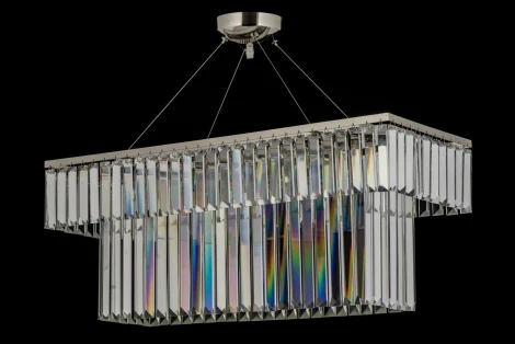 Подвесная большая люстра Arti Lampadari Enio E 1.5.70X25.100 NP (220V, хрусталь, на тросе)