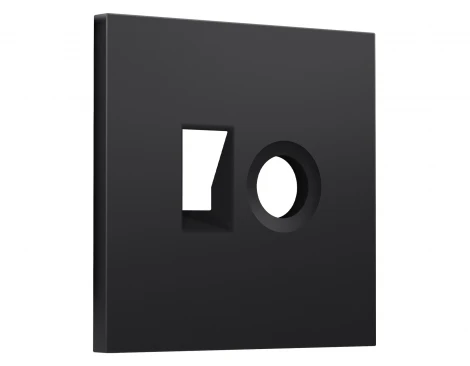Лицевая панель SIGMA (Черный матовый) для компьютерной/телефонной + TV розетки RJ-45/RJ-11 Ambrella Volt QUANT PRO SP8125