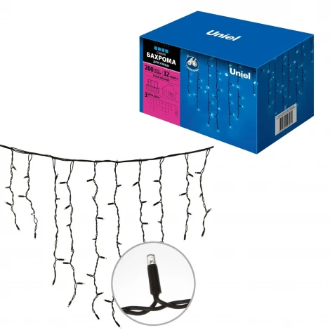 Гирлянда Uniel ULD-B3010-200/TBK BLUE IP67
