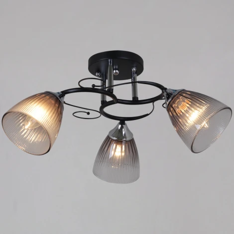 Потолочная люстра на штанге Reluce 13560-0.3-03 BK+CR