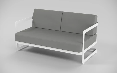 Комплект садовой мебели Виллино светло - серая, алюминий/стекло Gardenini LVLN.020400.S2