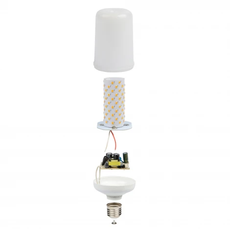 Лампочка светодиодная цилиндр белая E27 6W Uniel LED-L60-6W/FLAME/E27/FR PLD01WH
