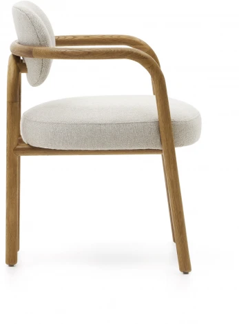 Обеденный стул La Forma (ex Julia Grup) Melqui (Бежевый/ Дуб)