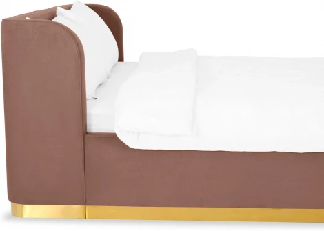 Кровать Vibe 1600 ОГОГО (арт.748482), (Шенилл,Ткань/Коричневый)
