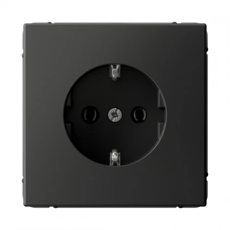 Розетка с заземлением (базальт) Systeme Electric GAL001443