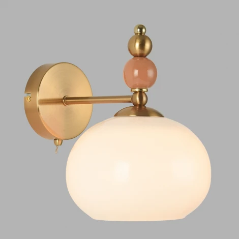 Бра Lumion Piccolo 8425/1W бронза/белый/бежевый/коричневый, металл/керамика/стекло E27 60W 220V