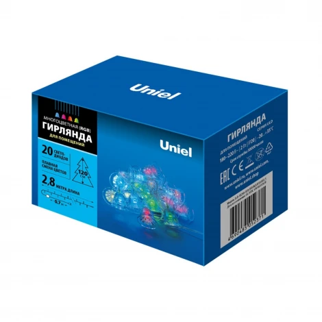 Гирлянда Uniel ULD-S0280-020/DTA RGB IP20 BELLS